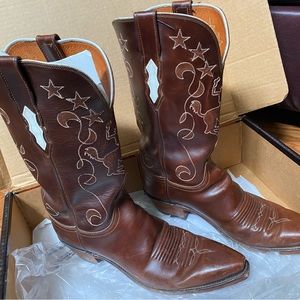 Women’s size 11B Lucchese 1883 cowboy boots. Bronco rider design. Lite wear